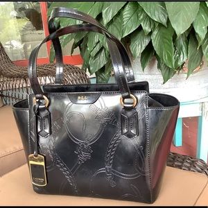 🤩Ralph Lauren paten leather handbag💕